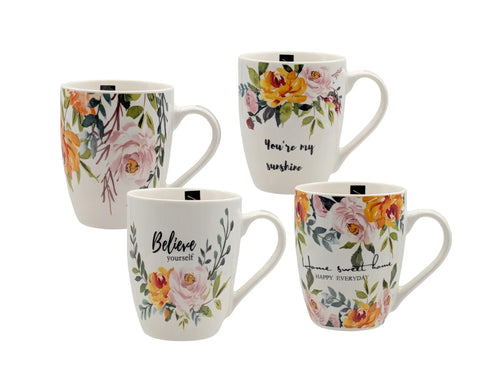 Darrahopens Home & Garden > Kitchenware > Drinkware Bulk 24 Inspiration Mug New Bone China 340mls Asst Des In Australia - Darrahopens
