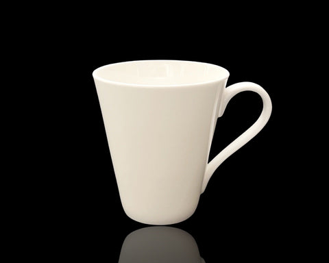 Darrahopens Home & Garden > Kitchenware > Drinkware bulk 36 Cone Shape Fine Bone China Mug White 300ml