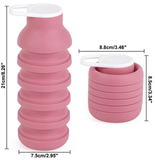 Darrahopens Home & Garden > Kitchenware > Drinkware Collapsible Sport Bottle Retractable Outdoor Reuseable Foldable Drinking Cup Creative Large-capacity Sports(Pink)
