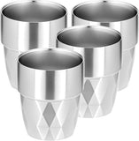 Darrahopens Home & Garden > Kitchenware > Drinkware Cups - 4-piece set - Stainless steel cups - Double-walled water cups made of 304 stainless steel - beer cups - coffee cups