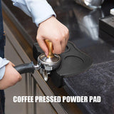 Darrahopens Home & Garden > Kitchenware > Drinkware Double Slot Silicone Coffee Tamper Mat | Non-Slip Corner Tamping Pad 21×15×4cm
