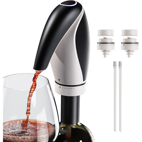 Darrahopens Home & Garden > Kitchenware > Drinkware Electric Wine Aerator Pourer Rechargeable 3-In-1 Wine Decanter Dispenser Preserver Penguin Shape Gifts For Wine Lovers,