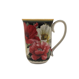 Darrahopens Home & Garden > Kitchenware > Drinkware Elegant Poppies Fine Bone China Mug - 405ml Black Floral Teacup