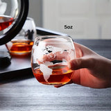 Darrahopens Home & Garden > Kitchenware > Drinkware Globe Whiskey Decanter Set Lead-Free Glass Carafe