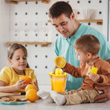 Darrahopens Home & Garden > Kitchenware > Drinkware Handheld Citrus Juicer with Dual Reamer & 20oz Measuring Cup – Manual Lemon, Lime, Orange, Grapefruit Squeezer with Anti-Slip Base and Filtered Spout (Yellow)