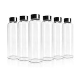 Darrahopens Home & Garden > Kitchenware > Drinkware Kitchee 500ml Glass Water Bottle with Stainless Steel Lid - Set of 6 Drink Bottles