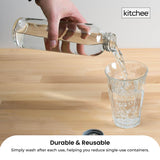 Darrahopens Home & Garden > Kitchenware > Drinkware Kitchee 500ml Glass Water Bottle with Stainless Steel Lid - Set of 6 Drink Bottles