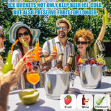Darrahopens Home & Garden > Kitchenware > Drinkware metal champagne cooler, beverage cooler, wine cooler, party cooler, cold keeping cooler, 2 piece cooler set, drink cooler, entertaining accessory, Australia, summer party essentials