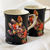 Darrahopens Home & Garden > Kitchenware > Drinkware Midnight Safari Giraffe Mug Set of 2| Bold Animal Print Drinkware