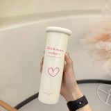 Darrahopens Home & Garden > Kitchenware > Drinkware Mini Insulated Coffee Cup - 316 Stainless Steel, Portable & Stylish - Pink love (300ml)