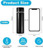 Darrahopens Home & Garden > Kitchenware > Drinkware Miniature Thermos Flask 150ml - Mini Stainless Steel Thermos Flask - Sealed Travel Flask - Portable Coffee Mug - Mini Hot Water Bottle - Thermos Flask for Ice Cold Drinks - Black
