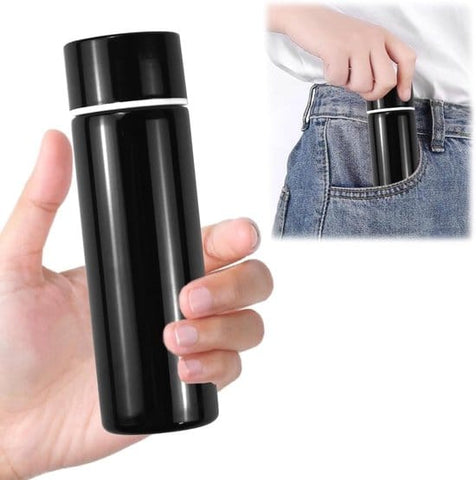 Darrahopens Home & Garden > Kitchenware > Drinkware Miniature Thermos Flask 150ml - Mini Stainless Steel Thermos Flask - Sealed Travel Flask - Portable Coffee Mug - Mini Hot Water Bottle - Thermos Flask for Ice Cold Drinks - Black