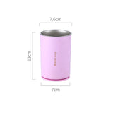 Darrahopens Home & Garden > Kitchenware > Drinkware Pink 304 Stainless Steel Magnetic Hanging Water Bottle, 12.17 oz Double-Wall Insulated Coffee/Milk Cup with Magnetic Coaster