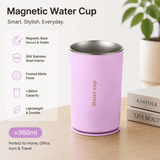 Darrahopens Home & Garden > Kitchenware > Drinkware Pink 304 Stainless Steel Magnetic Hanging Water Bottle, 12.17 oz Double-Wall Insulated Coffee/Milk Cup with Magnetic Coaster
