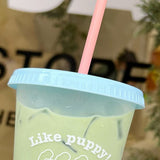 Darrahopens Home & Garden > Kitchenware > Drinkware Plastic Coffee Cup Large Capacity Cute Water Cup With Straw Lid for Summer Cold Drinking Three Bears 700ml In Australia - Darrahopens