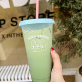 Darrahopens Home & Garden > Kitchenware > Drinkware Plastic Coffee Cup Large Capacity Cute Water Cup With Straw Lid for Summer Cold Drinking Three Bears 700ml In Australia - Darrahopens