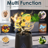Darrahopens Home & Garden > Kitchenware > Drinkware Portable Blender with 360W Motor – Wireless 24oz Juicer, USB-C Rechargeable, Self-Cleaning, 6-Blade, BPA-Free (Black Transparent) | Other Colors Available in Store