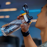 Darrahopens Home & Garden > Kitchenware > Drinkware Portable Sport Water Bottle with Handle – Large Capacity Fitness Water Bottle for Gym, Hiking, Cycling, Outdoor Use – BPA-Free & Leak-Proof (Gray,750ml)