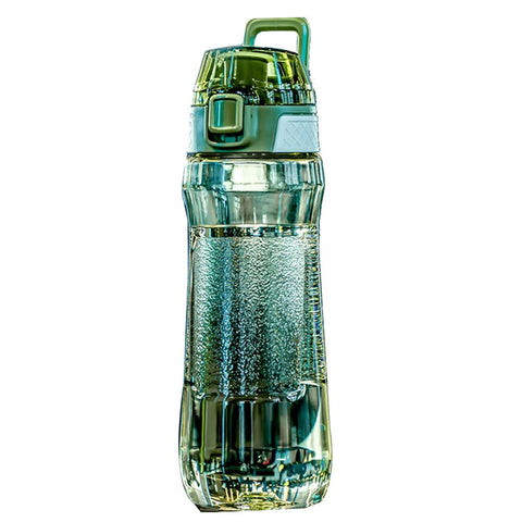 Darrahopens Home & Garden > Kitchenware > Drinkware Portable Sport Water Bottle with Handle – Large Capacity Fitness Water Bottle for Gym, Hiking, Cycling, Outdoor Use – BPA-Free & Leak-Proof (Green,750ml)