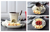 Darrahopens Home & Garden > Kitchenware > Drinkware Red European Style Ceramic Chocolate & Cheese Melter Set - 200ml Mini Melting Mug & Fork