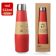 Darrahopens Home & Garden > Kitchenware > Drinkware Red Premium 304 Stainless Steel Vacuum Insulated Water Bottle - 532ml Large Capacity Sports Flask with 12-24 Hour Thermal Retention, Leak-Proof Portable Travel Mug for Gym, Office, Car and Outdoor Activities