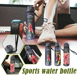 Darrahopens Home & Garden > Kitchenware > Drinkware Ronaldo Sport Water Bottle with Blender Ball - BPA-Free Protein Shaker Cup B 560ml