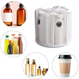 Darrahopens Home & Garden > Kitchenware > Drinkware Rotating cup holder for paper cups - holder with four compartments - with 360° rotating base - suitable for kitchens, bathrooms and coffee bars - white