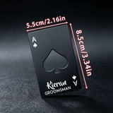 Darrahopens Home & Garden > Kitchenware > Drinkware Silver Black Red playing card bottle opener, novelty bottle opener, compact bottle opener, stylish bar tool, stainless steel bottle opener, Australian market bar accessory, unique gift idea