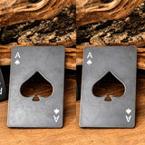 Darrahopens Home & Garden > Kitchenware > Drinkware Silver Black Red playing card bottle opener, novelty bottle opener, compact bottle opener, stylish bar tool, stainless steel bottle opener, Australian market bar accessory, unique gift idea