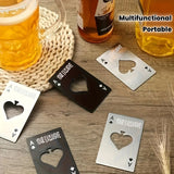 Darrahopens Home & Garden > Kitchenware > Drinkware Silver Black Red playing card bottle opener, novelty bottle opener, compact bottle opener, stylish bar tool, stainless steel bottle opener, Australian market bar accessory, unique gift idea