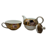 Darrahopens Home & Garden > Kitchenware > Drinkware The Kiss Tea-for-One Set - Fine Bone China with Infuser & Loose-Leaf Tea