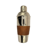 Darrahopens Home & Garden > Kitchenware > Drinkware Verona  Cocktail Shaker - 700ml Nickel-Plated Bar Shaker with Leather Grip | Silver