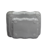 Darrahopens Home & Garden > Kitchenware > Drinkware White Metal Serving Tray Set | Minimalist & Food-Safe Home Organisers (2pc)