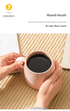 Darrahopens Home & Garden > Kitchenware > Drinkware White Premium Macaron Ceramic Coffee Mug Set - 500ml Large Capacity Belly Cup with Underglaze Finish, Minimalist Nordic Style Porcelain Mug for Coffee, Tea, Milk and Oatmeal