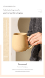 Darrahopens Home & Garden > Kitchenware > Drinkware White Premium Macaron Ceramic Coffee Mug Set - 500ml Large Capacity Belly Cup with Underglaze Finish, Minimalist Nordic Style Porcelain Mug for Coffee, Tea, Milk and Oatmeal