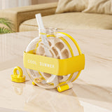 Darrahopens Home & Garden > Kitchenware > Drinkware Yellow Portable Press-Release Ice Cube Maker Bottle - Makes 12 Cubes, Doubles as Bottle