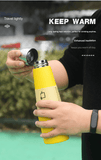 Darrahopens Home & Garden > Kitchenware > Drinkware Yellow Premium 304 Stainless Steel Vacuum Insulated Water Bottle - 532ml Large Capacity Sports Flask with 12-24 Hour Thermal Retention, Leak-Proof Portable Travel Mug for Gym, Office, Car and Outdoor Activities
