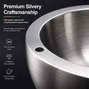 Darrahopens Home & Garden > Kitchenware > Food Storage 1 Pack Dip Chiller Bowl, 70oz Stainless Steel Double Walled Insulated Ice Serving Bowl for Parties Salsa, Guacamole, Condiments, Sauces, Salad & Food Hot or Cold In Australia - Darrahopens