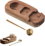 Darrahopens Home & Garden > Kitchenware > Food Storage 1 set - Wooden egg holder - with spoon - Stylish tray - Sturdy design - Suitable for breakfast, brunch, picnic and everyday use