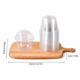 Darrahopens Home & Garden > Kitchenware > Food Storage 100 Pack Disposable Plastic Cups with Dome Cross Lids 8.45 Ounce Clear Round Fruit Containers for Milkshakes Yogurt Parfaits and Fruit Salads Dessert Serving Set In Australia - Darrahopens