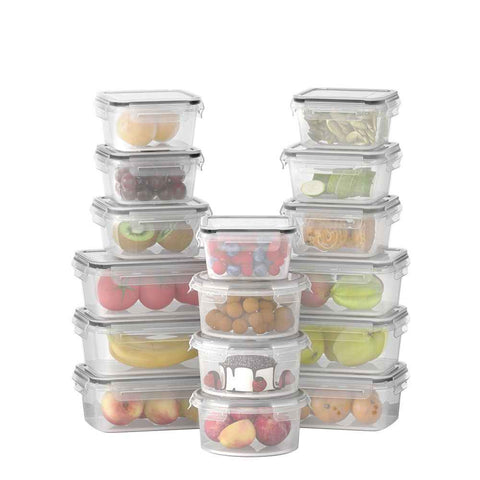 Darrahopens Home & Garden > Kitchenware > Food Storage 16-Piece Cereal Dispenser and Food Storage Container Set