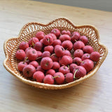 Darrahopens Home & Garden > Kitchenware > Food Storage 1pc Rattan Fruit Basket, Hand Woven Bread Basket, Tabletop Round Wicker Food Serving Storage Bowl, Natural Woven Decorative Baskets for Home Kitchen Counter Organizing