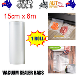 Darrahopens Home & Garden > Kitchenware > Food Storage 1ROLL 15CM Vacuum Sealer Bags Rolls Vaccum Food Saver Storage Seal 6M