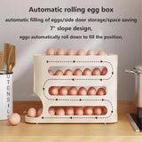Darrahopens Home & Garden > Kitchenware > Food Storage 2pcs 4 Tier Slide Egg Organizer Storage Box Ladder Design for Egg Carton Holder