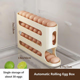 Darrahopens Home & Garden > Kitchenware > Food Storage 2pcs 4 Tier Slide Egg Organizer Storage Box Ladder Design for Egg Carton Holder