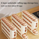 Darrahopens Home & Garden > Kitchenware > Food Storage 2pcs 4 Tier Slide Egg Organizer Storage Box Ladder Design for Egg Carton Holder