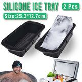 Darrahopens Home & Garden > Kitchenware > Food Storage 2PCS Reusable Silicone Ice Blocks Large Cube Tray for Drinks and Cocktails