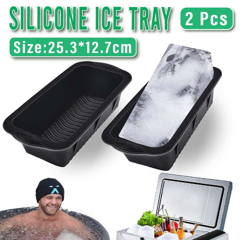 Darrahopens Home & Garden > Kitchenware > Food Storage 2PCS Reusable Silicone Ice Blocks Large Cube Tray for Drinks and Cocktails