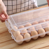 Darrahopens Home & Garden > Kitchenware > Food Storage 2x Eggs Keeper Trays 18 Slots Storage Box Containers Kitchen Refrigerator Holder