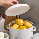 Darrahopens Home & Garden > Kitchenware > Food Storage 3 pcs Galvanised Iron Fruit Vegetable Storage Tins